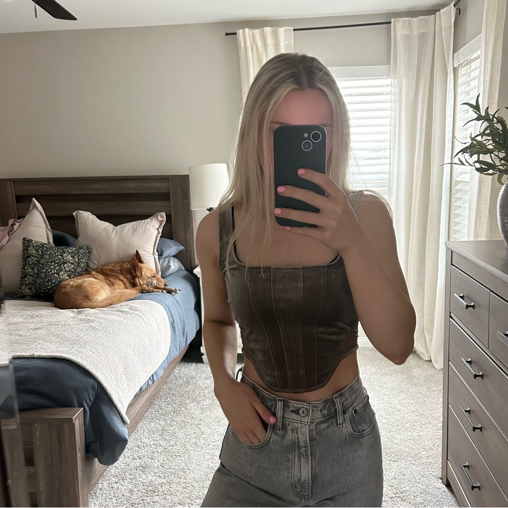Velvet Cropped Tank